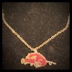 Vintage Arkansas Razorback Necklace